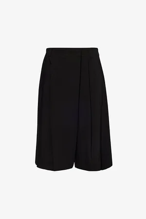 MARELLA Womens Acceso High-Rise Wool-Blend Culotte Shorts