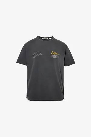 Duke & Dexter Mens Graphic-Print Crew-Neck Relaxed-Fit Cotton-Jersey T-Shirt