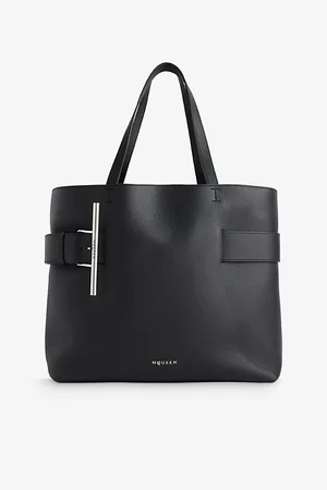 Alexander McQueen Womens T-Bar Sling Large Leather Tote Bag