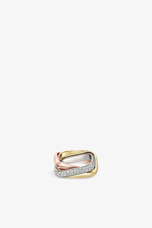 Cartier Womens Trinity 0.75ct Brilliant-Cut Diamond and 18ct White, Yellow and Rose- Ring
