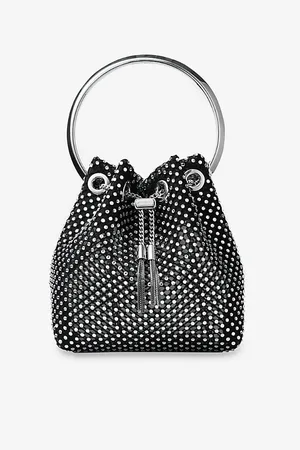 Jimmy Choo Womens Bon Bon Crystal-Embellished Satin Bag