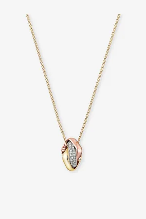 Cartier Womens Trinity 0.39ct Brilliant-Cut Diamond 18ct Yellow, White and Rose- Pendant Necklace