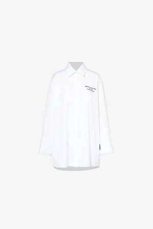OFF-WHITE Womens Roxy Patch-Pockets Cotton-Poplin Dress