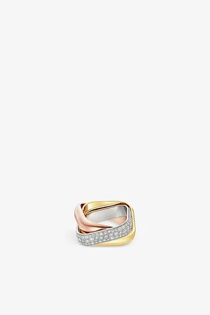 Cartier Womens Trinity 1.27ct Brilliant-Cut Diamond and 18ct White, Yellow and Rose- Ring