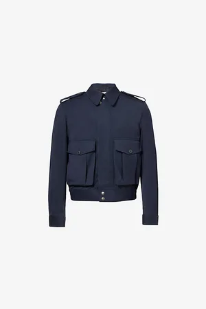 DRIES VAN NOTEN Mens Two-Buttoned-Pockets Spread-Collar Regular-Fit Wool Jacket