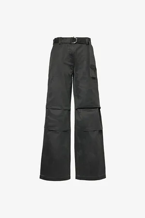Holzweiler Womens P5 Pepha Belted Mid-Rise Straight-Leg Woven Trousers