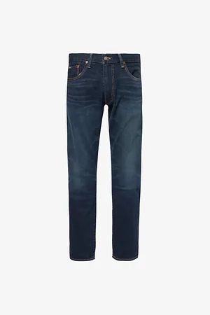 Ralph Lauren Mens The Parkside Active Brand-Patch Tapered-Leg Slim-Fit Stretch-Denim Jeans