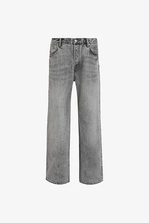 AllSaints Mens Lenny Relaxed-Fit Wide-Leg Jeans