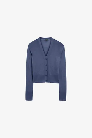 Joseph Womens V-Neck Long-Sleeve Cashmere Cardigan