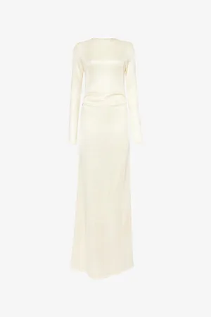 TOVE Womens Luella Pleat-Waist Knitted Maxi Dress