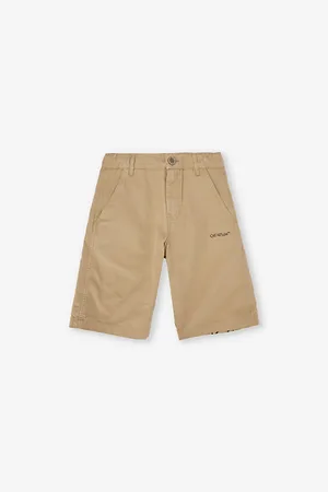 OFF-WHITE Bookish Worker Cotton Shorts 6-12 Years