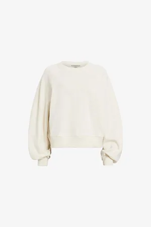 AllSaints Womens Dani Haven Brand-Embroidery Cotton-Jersey Sweatshirt