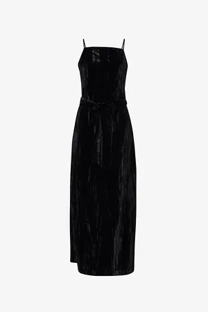 Holzweiler Womens P4 Cygnet Square-Neck Velvet Maxi Dress