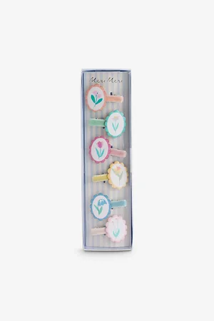 Meri Meri Flower Cameo Hair Clips Pack Of Six