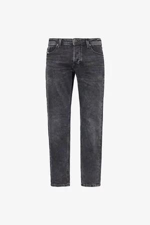 Diesel Mens 1986 Larkee-Beex Brand-Patch Tapered-Leg Regular-Fit Stretch-Denim Jeans