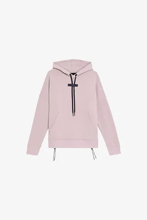On Running Womens Drawstring-Guard Kangaroo-Pocket Stretch-Woven Hoody