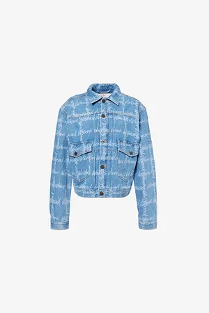 Vivienne Westwood Mens Marlene Logo-Print Cotton Denim Jacket