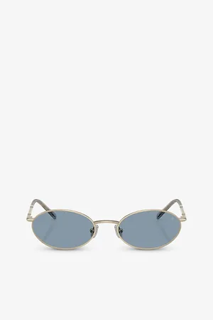 Brunello Cucinelli Womens Bc2006St Oval-Frame Titanium Sunglasses