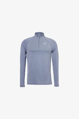 GymShark Mens Apex Seamless 1/4 Zip Stretch-Woven Top