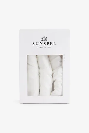Sunspel Mens Branded-Waistband Pack Of Three Stretch-Cotton Trunk