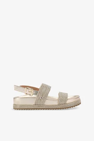 Carvela Womens Gala Crystal-Embellished Woven Sandals