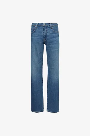 Citizens of Humanity Mens Elijah Brand-Patch Straight-Leg Relaxed-Fit Stretch-Denim Jeans