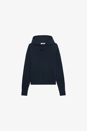 Zadig & Voltaire Womens Brand-Embroidered Kangaroo-Pocket Cotton-Jersey Hoody