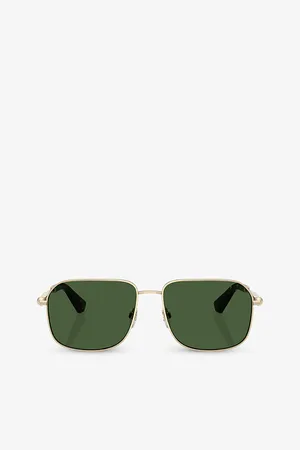 Burberry Be3159 Irregular-Frame Metal Sunglasses