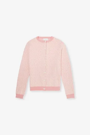 Gucci Gg-Monogram Round-Neck Cotton Cardigan 6-12 Years