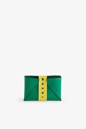 Marni Mens Brand-Print Faux-Leather Wallet