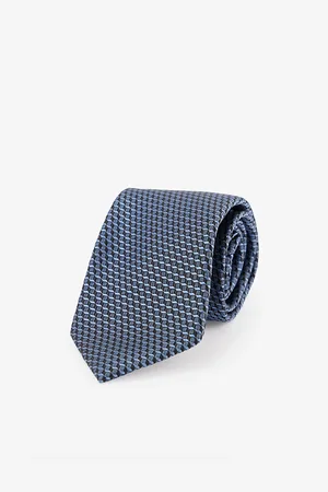 Tom Ford Mens Geometric-Print Textured Silk Tie