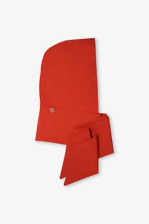 Maje Womens Clover-Embellished Tie-Up Woven Hood
