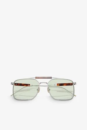 Brunello Cucinelli Womens Bc2005St Square-Frame Titanium Sunglasses