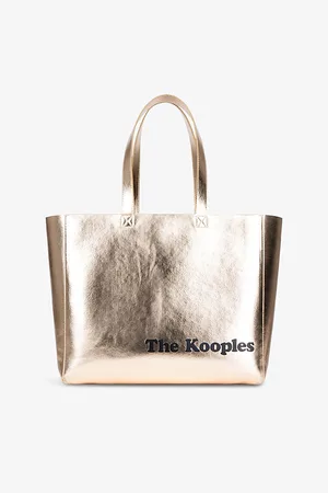 The Kooples Womens Logo-Print Woven Tote Bag