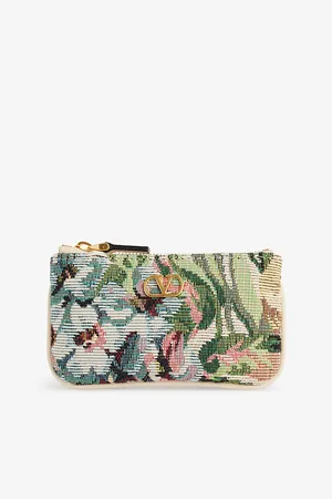 VALENTINO GARAVANI Womens Vlogo Woven-Blend Coin Purse