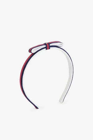 Gucci Marzolina Bow-Embellishment Woven-Blend Headband