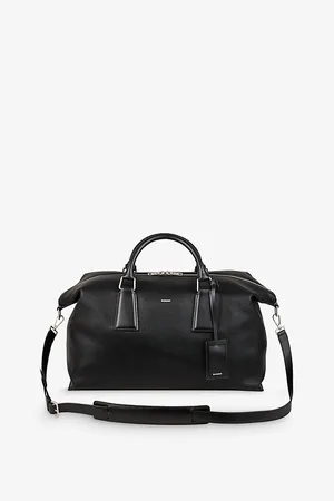 Sandro Mens Brand-Print Coated-Canvas Bag