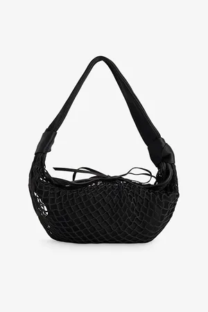 LEMAIRE Womens Fortune Croissant Filt Woven and Leather Shoulder Bag