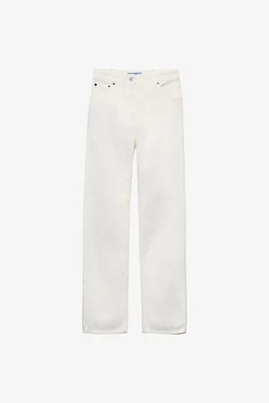 Prada Womens Five-Pocket High-Rise Straight-Leg Denim Jeans