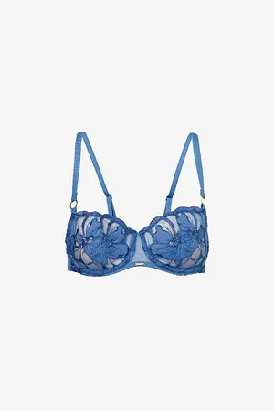Chantelle Womens Fleurs Signature Half-Cup Stretch-Lace Balconette Bra