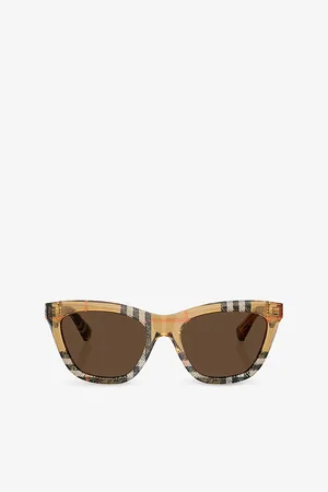 Burberry Womens Be4435 Cat-Eye Acetate Sunglasses