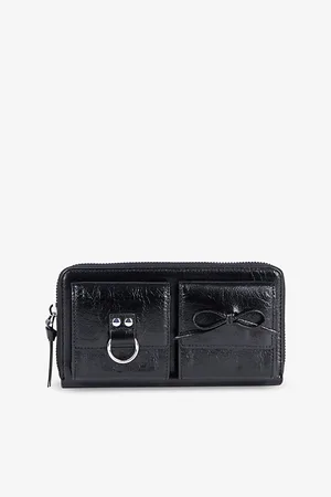 The Kooples Womens Amelia Bow-Embellished Leather Wallet