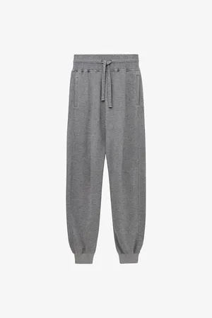 Loewe Womens Tapered-Leg Mid-Rise Cotton and Cashmere-Blend Jogging Bottoms