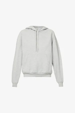 alo Womens Accolade Kangaroo-Pocket Cotton-Blend Hoody