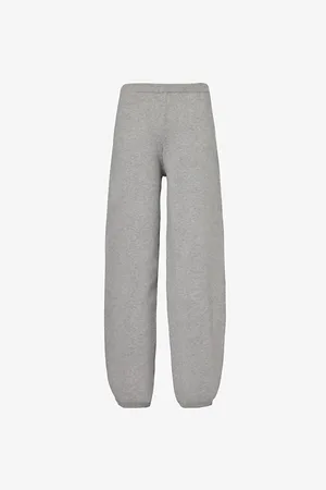 Lounge Underwear Womens Barrel-Leg Knitted Jogging Bottoms