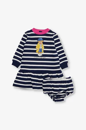 Ralph Lauren Striped Cotton Dress and Bloomer Set 3-24 Months
