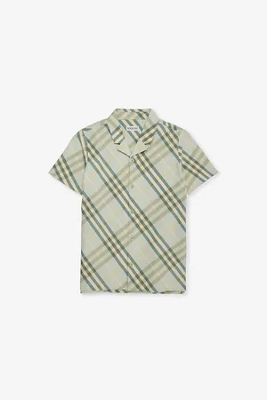 Burberry Check-Print Short-Sleeves Cotton-Poplin Shirt 8-14 Years