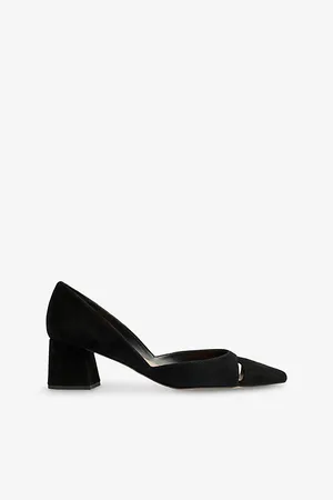 LK Bennett Womens Cecile 55 Cut-Out Suede Heeled Courts