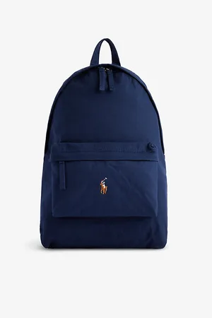 Ralph Lauren Mens Brand-Embroidery Cotton Backpack