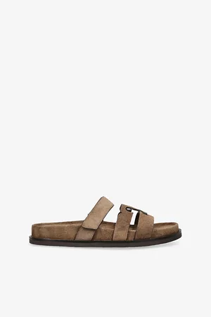 Tory Burch Womens Ines Sport Slide Suede Sandals